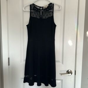S Monteau Los Angelas black mini dress